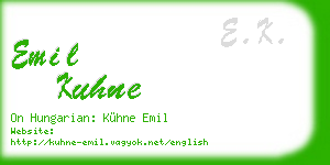 emil kuhne business card