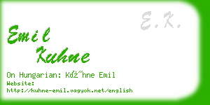 emil kuhne business card